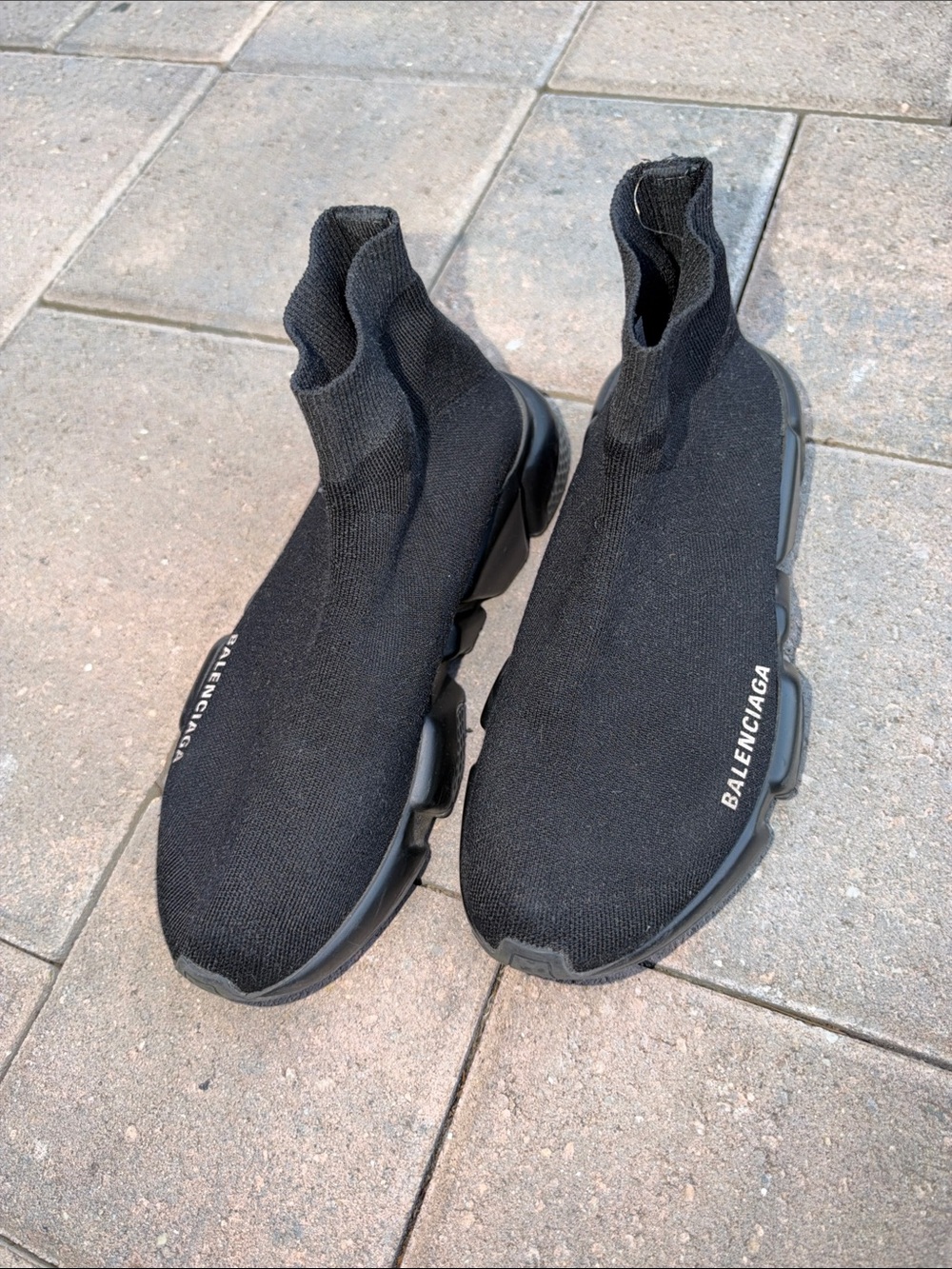 Balenciaga Black Men's Speed Sock Runner Sneakers